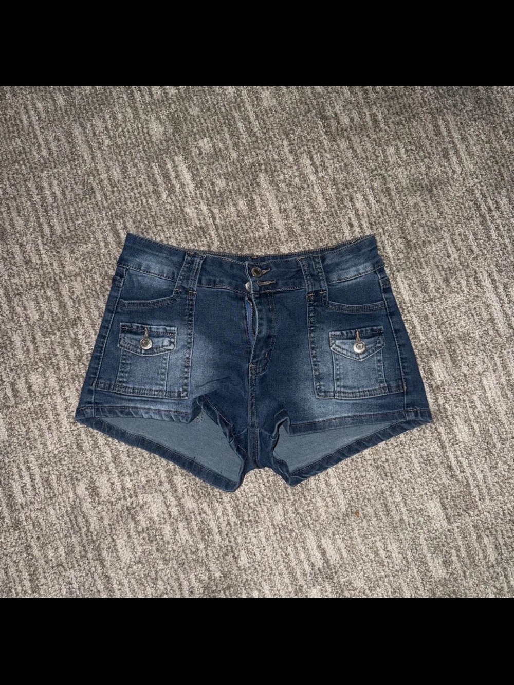 Denim Pocket Women's Shorts - Blue